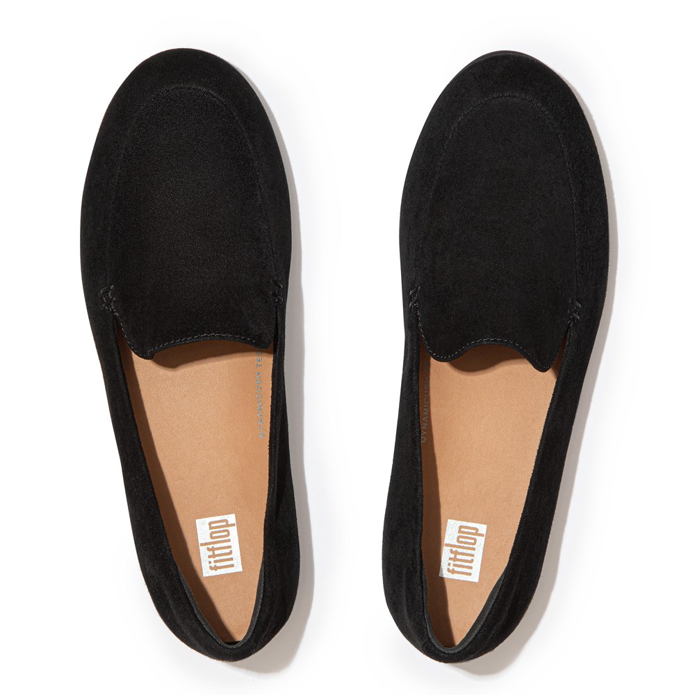 Fitflop Womens Loafers Black - Lena Suede - NK3857461